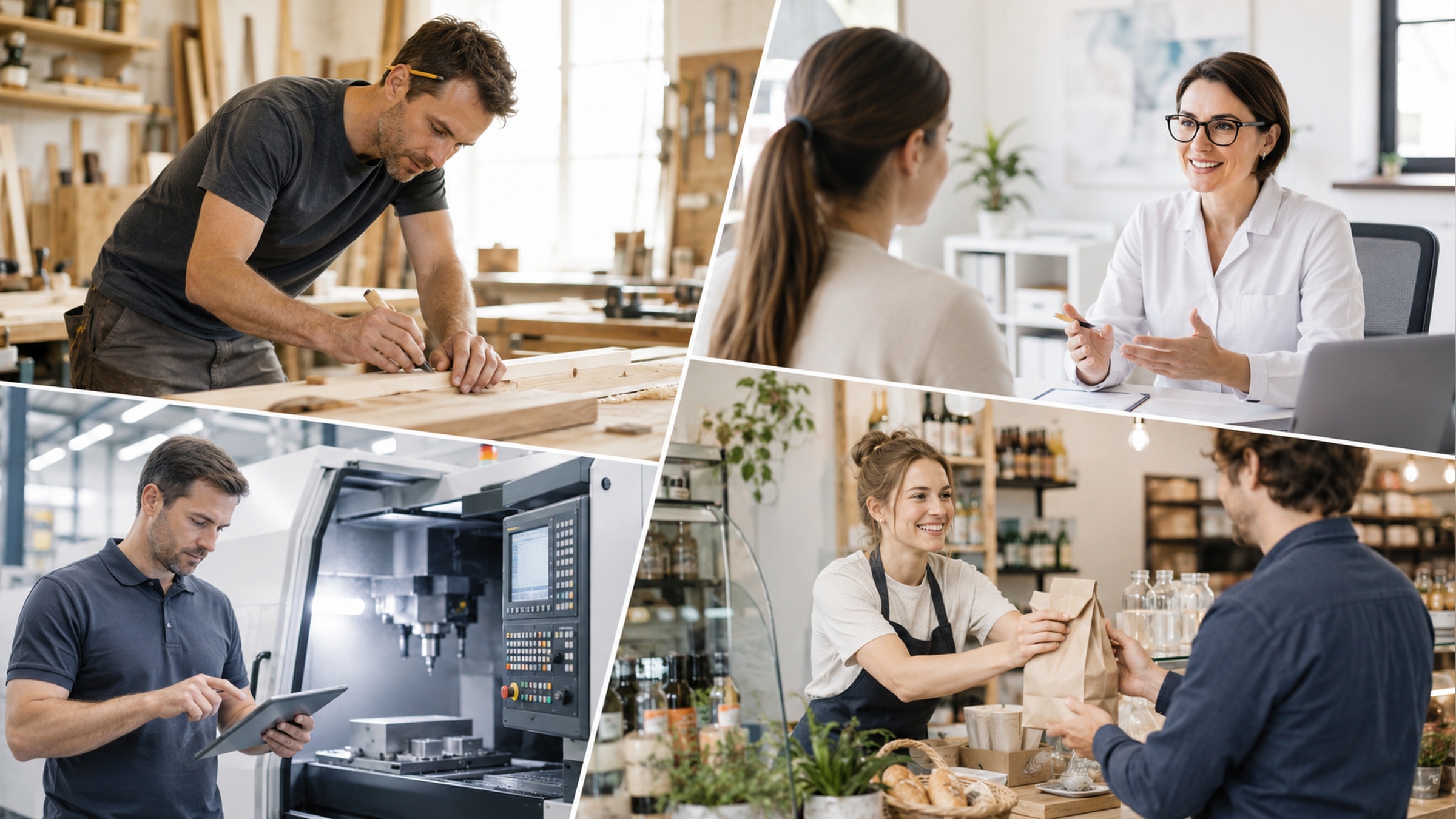 Collage beispielhafter KMU-Websites und digitaler Auftritte